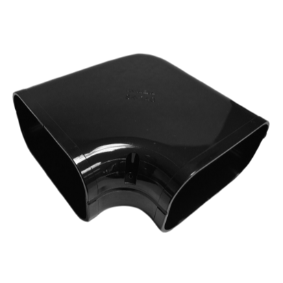 (SK-140-K) ASHP Duct Flat Bend 90Deg. 140mm - Black - J